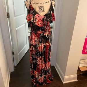 Express floral light maxi dress